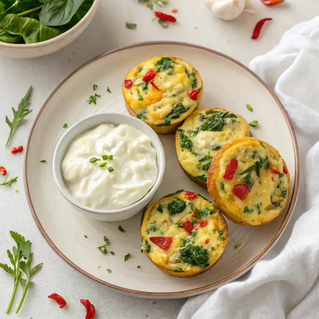 Egg muffins with Greek yogurt