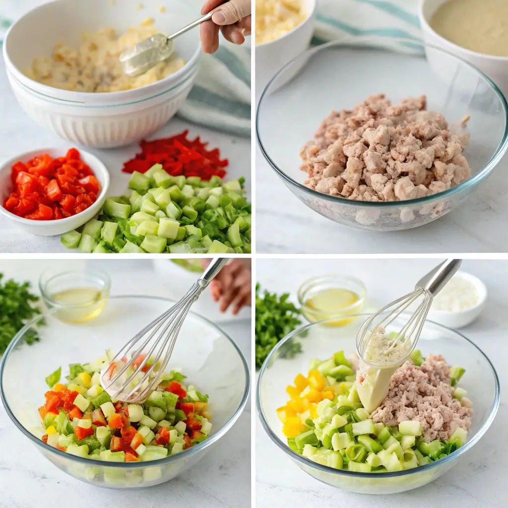 Step-by-step preparation of tuna salad